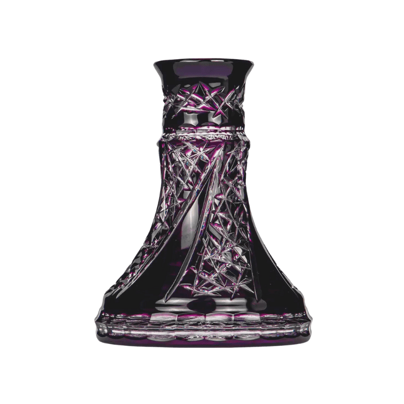 Base Caesar Mini Fun Cut Purple de cristal de Bohemia, edición especial en color púrpura para mini cachimbas