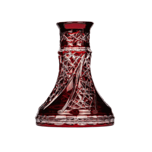 Base Caesar Mini Fan Cut Red de cristal de Bohemia, edición especial en color rojo para cachimbas mini