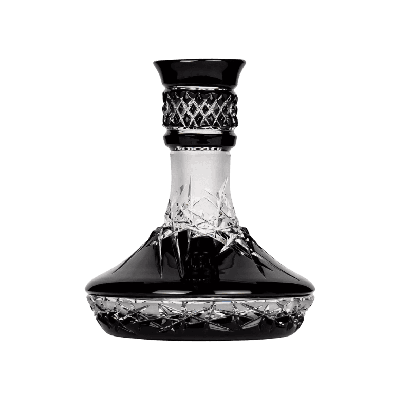 Base Caesar Mini Hoarfrost Up Black de cristal de Bohemia, edición especial en negro para cachimbas mini