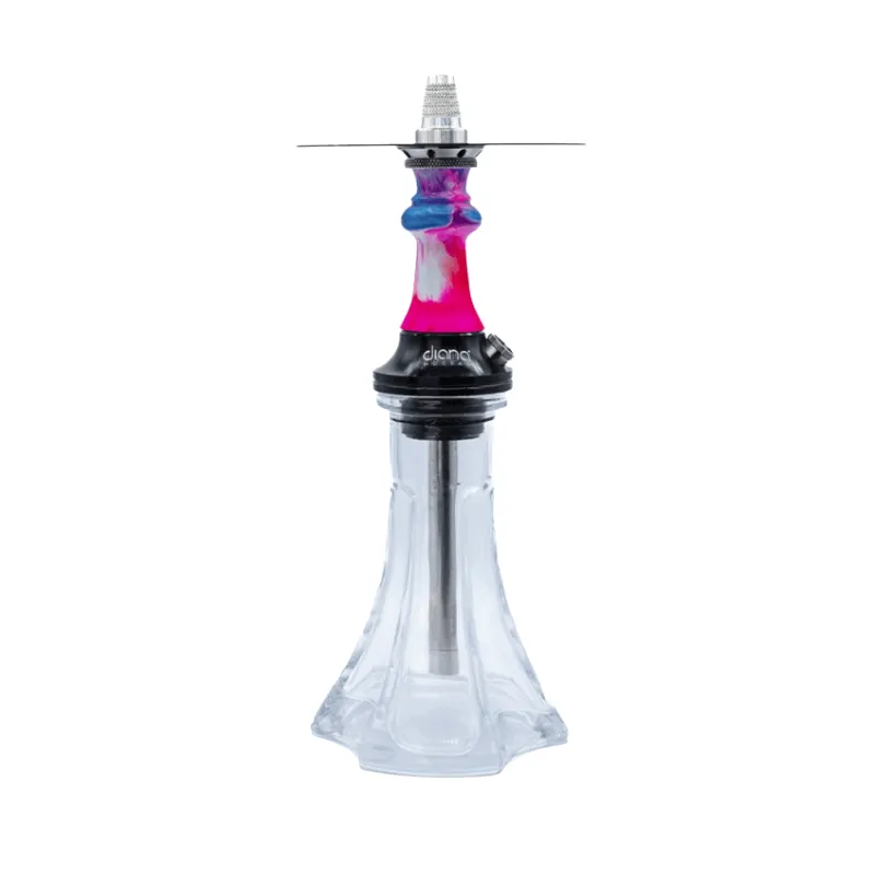 Pack Diana Hookah Mikro con cachimba compacta de 35 cm en acero inoxidable y mástil de resina, hornillo, cazoleta TGS Nilo, gestor Provost y carbón en The Good Shisha