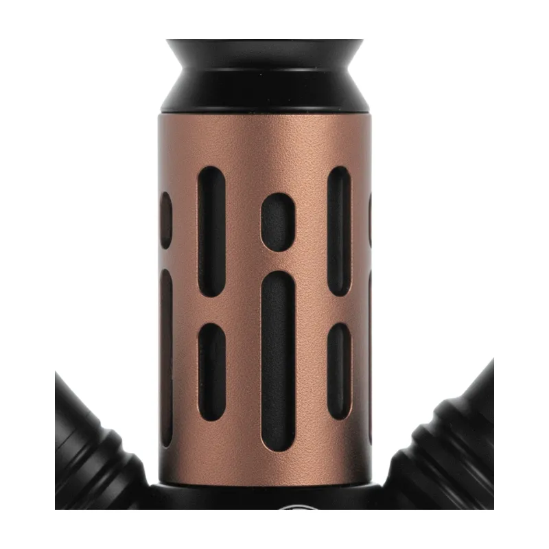 Cachimba MS Mini Mashisha compacta de 27 cm de altura y 1,25 kg de peso con diseño moderno y funcional, jarrón de vidrio grueso y resistente, cazoleta práctica y robusta, manguera de silicona con mango, sistema de calefacción tipo Kaloud incluido en The Good Shisha