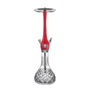 Cachimba Wookah Mastercut Check Nox Blaze en madera maciza y acero V2A con base soplada a mano