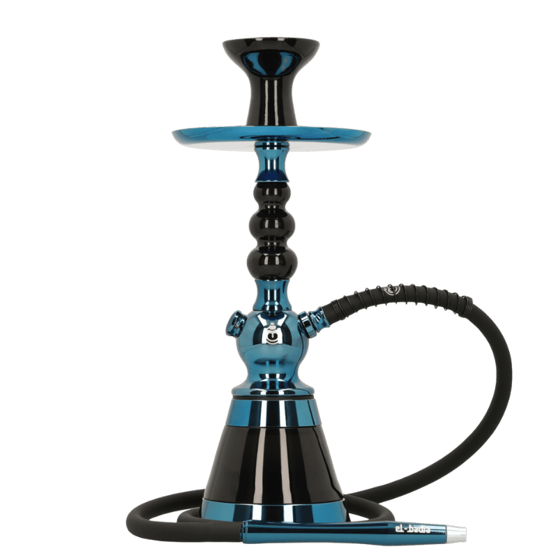 Cachimba El Badia Celeste Blue Galaxy Edition en acero y aluminio anodizado con acabado galaxia azul compelta
