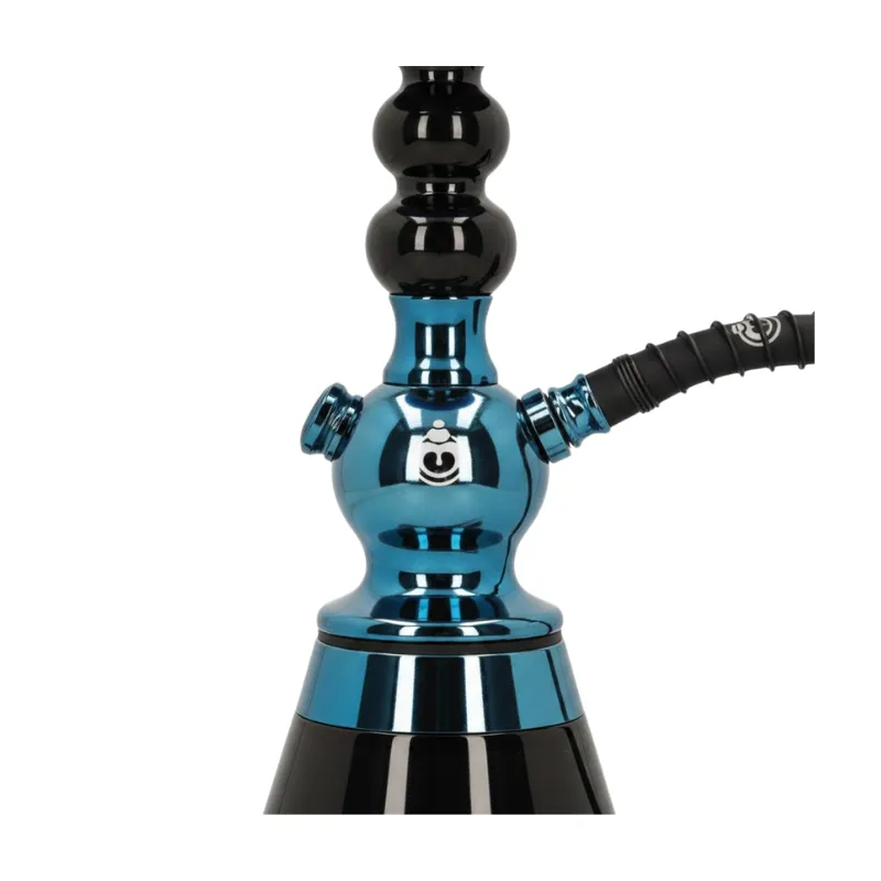 Cachimba El Badia Celeste Blue Galaxy Edition en acero y aluminio anodizado con acabado galaxia azul camara