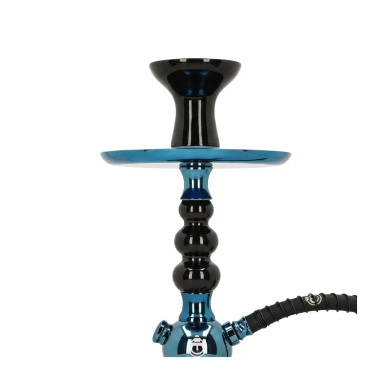 Cachimba El Badia Celeste Blue Galaxy Edition en acero y aluminio anodizado con acabado galaxia azul mastil