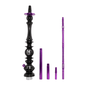 Cachimba Mani Sultan Wakanda inspirada en Wakanda con aluminio anodizado, acero inoxidable, base de vidrio grueso y acabados premium trabajados a mano