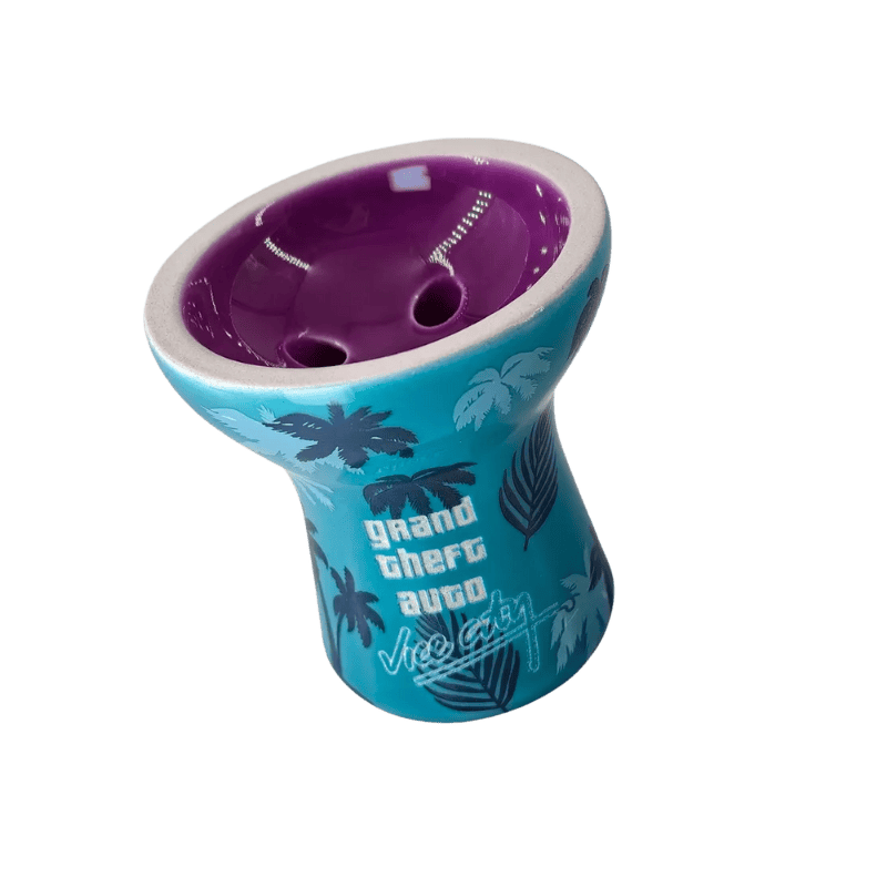Cazoleta GTA Bowl Tommy Vercetti edición limitada en arcilla blanca esmaltada inspirada en la camisa de Vice City