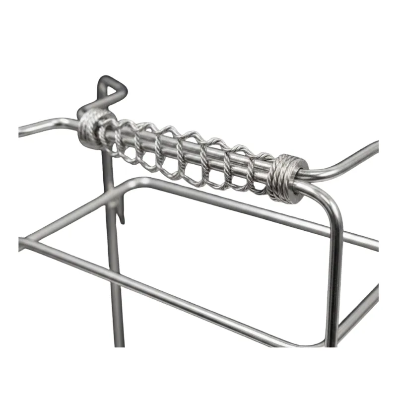 Carbonera cuadrada mini para cachimba en aluminio y acero con rejilla separadora y soporte de seguridad agarre