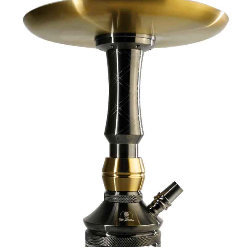 Cachimba Mr Shisha Valhalla Mini en acero inoxidable con 11 purgas diferentes mástil