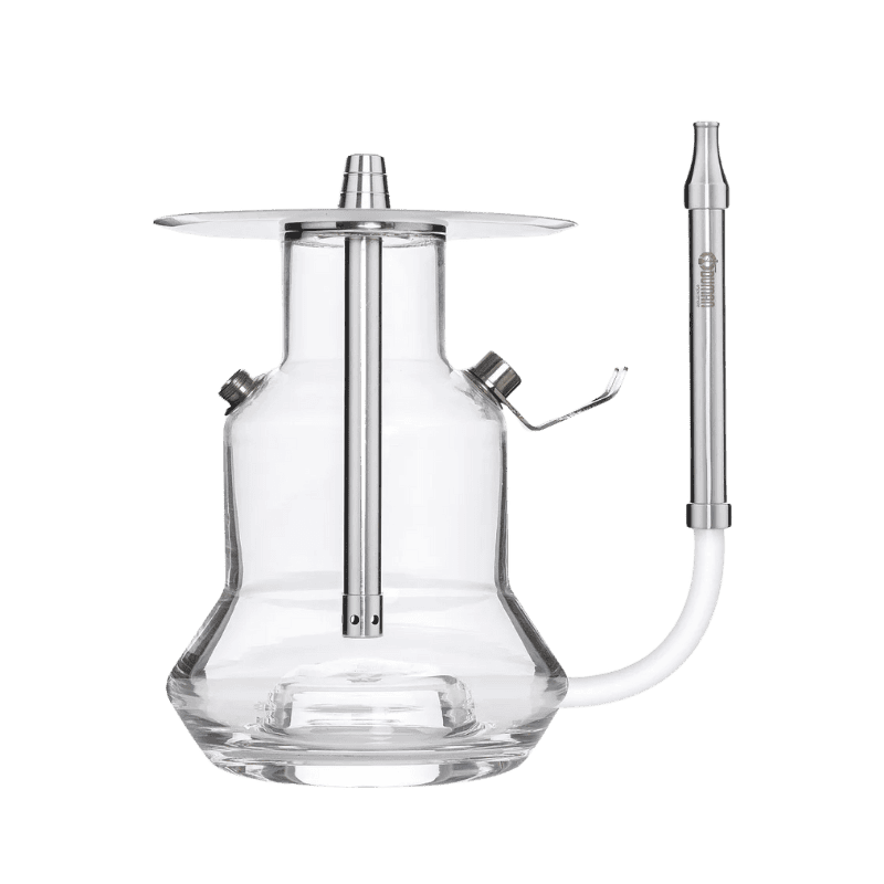 Cachimba Oduman N4 Hookah turca con base de cristal de gran grosor, partes metálicas en acero inoxidable y difusor integrado