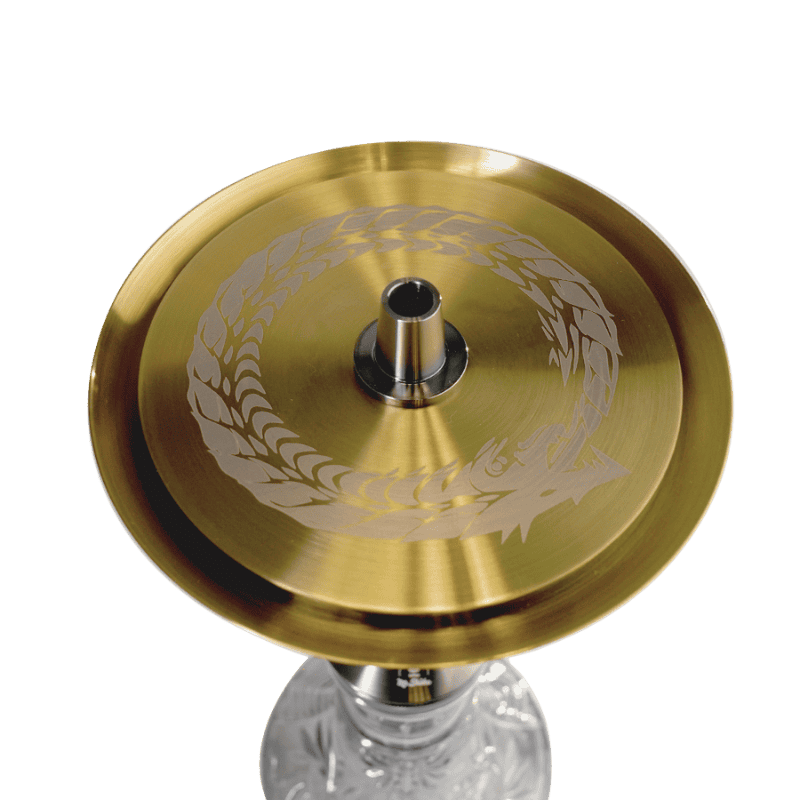Cachimba Mr Shisha Valhalla Mini en acero inoxidable con 11 purgas diferentes plato