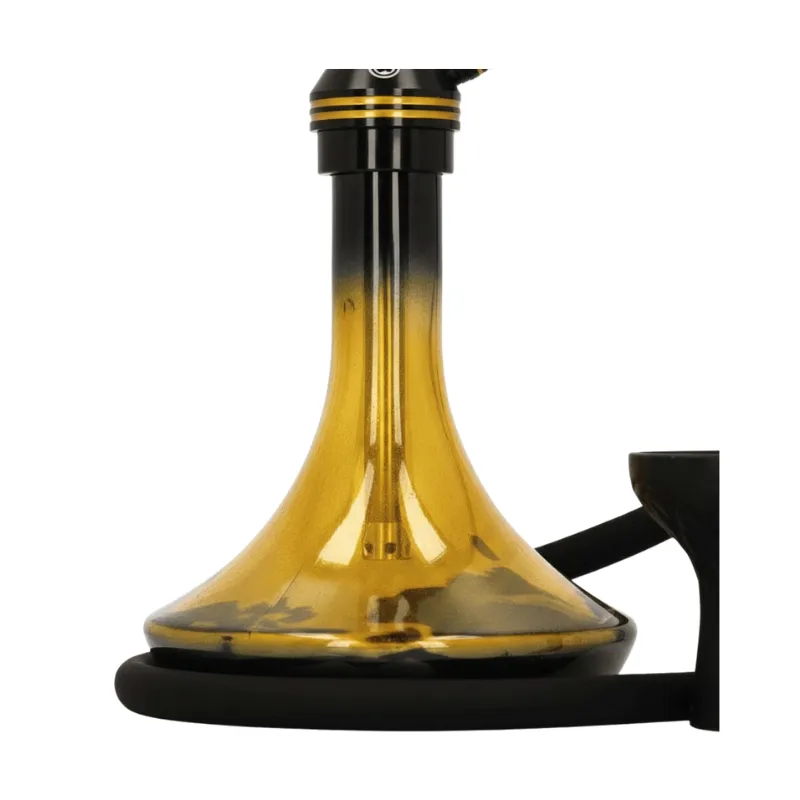 Cachimba El Badia Cyber X de 57 cm con columna de aluminio, base de vidrio y purga oculta base