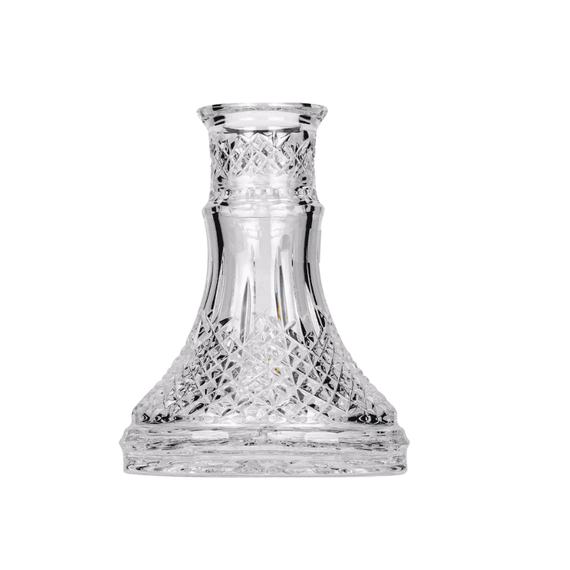 Base Caesar Crystal Small Wild Cut Clear de cristal artesanal con corte Wild Cut