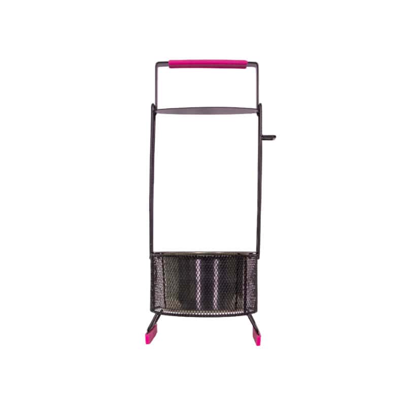 Carbonera Large alargada de 43 cm con asa aislada, rejilla interna y acabado negro mate