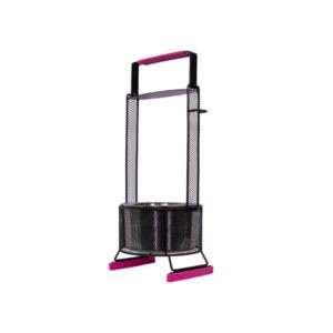 Carbonera Large alargada de 43 cm con asa aislada, rejilla interna y acabado negro mate