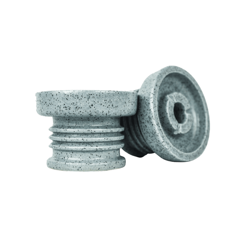 Cazoleta Kolos X Phunnel de barro blanco esmaltado