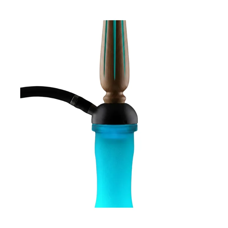 Cachimba Maverick Hookah 2.0 Lumos con diseño fosforescente y madera cincelada