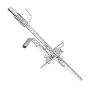Cachimba VZ Hookah Stainless Steel de 60 cm en acero inoxidable con base de cristal transparente piezas