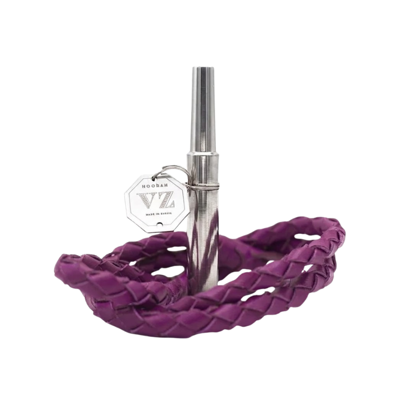 boquilla VZ Hookah Leather Purple con cordón trenzado
