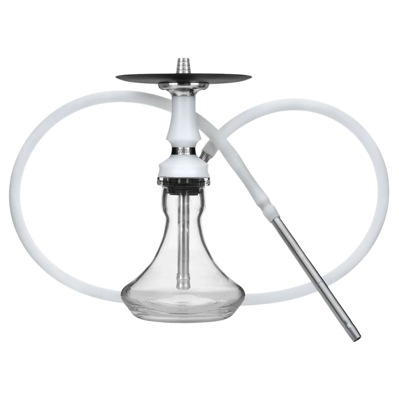 Cachimba Voodoo Hookah Micro compacta de 34 cm con mástil de acero inoxidable, piezas de poliacetal y diseño minimalista elegante