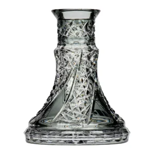 cachimba Caesar Crystal Small Fan Cut Grey base artesanal cristal Moze