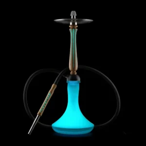 Cachimba Maverick Hookah 2.0 Lumos con diseño fosforescente y madera cincelada