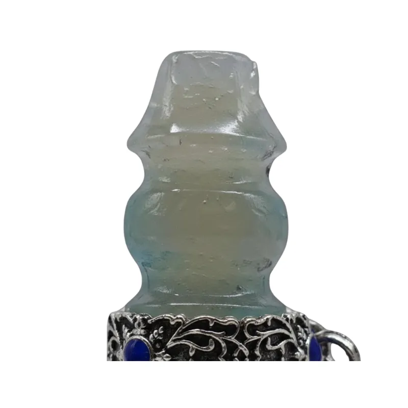Boquilla personal TGS Velaris Blue en resina acrílica con tonos azules, efecto mineral y rosario