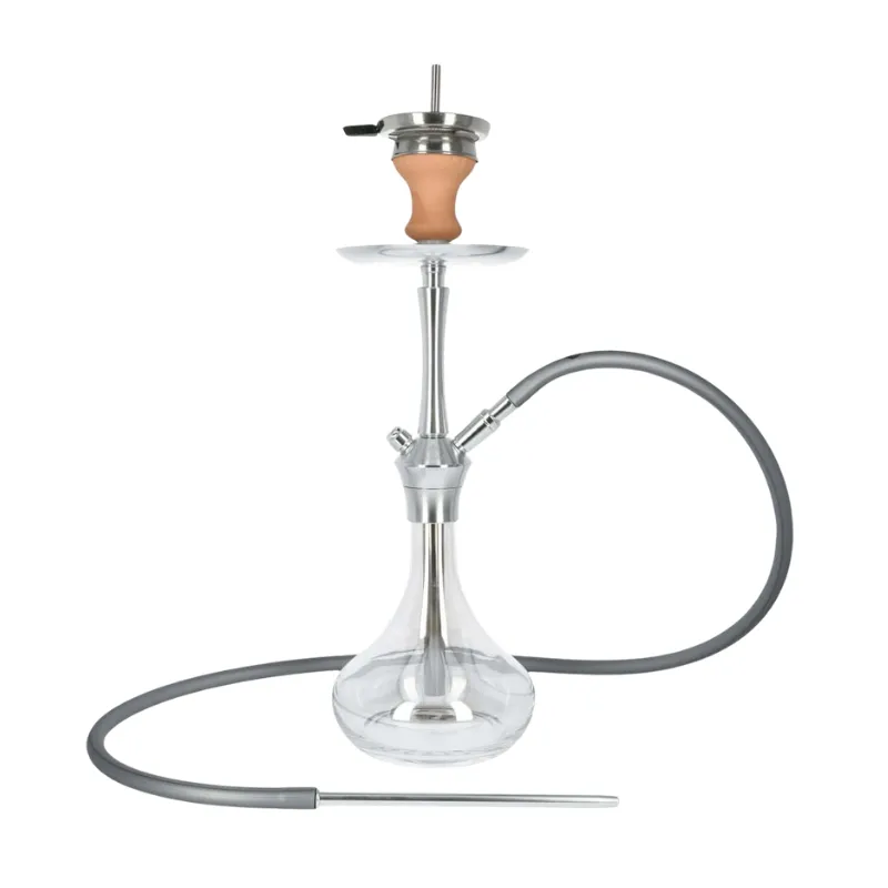 Base repuesto El Badia C5 en cristal con anillo de fijación Clic para cachimba